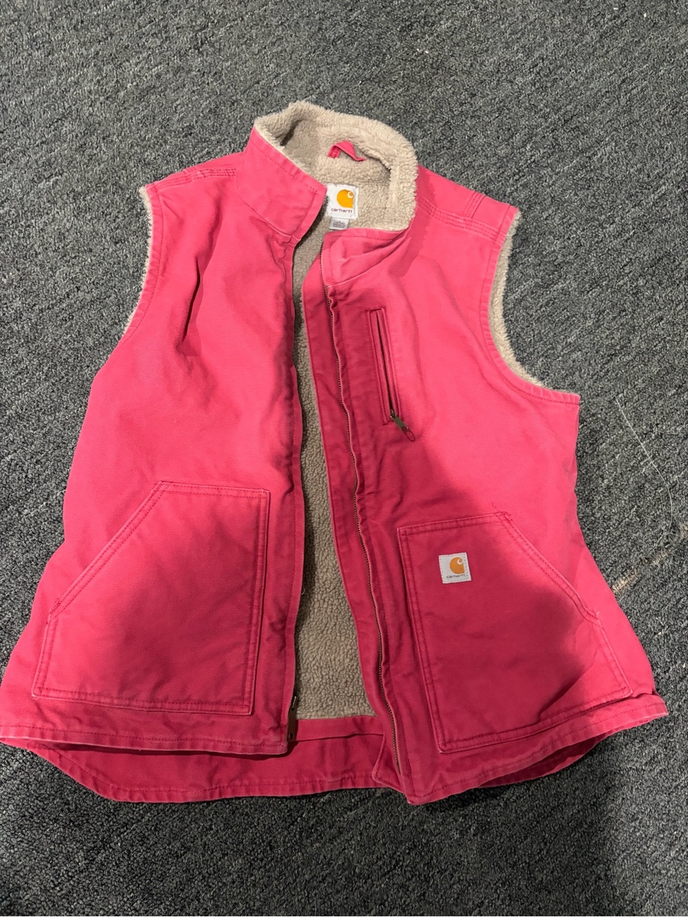 Carhartt Pink Sherpa-Lined Work Vest